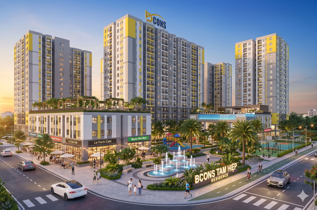 Phối cảnh dự án bcons central park Tam Hiệp